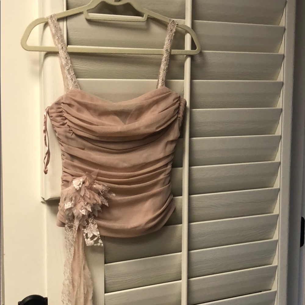 BCBG blush corset top